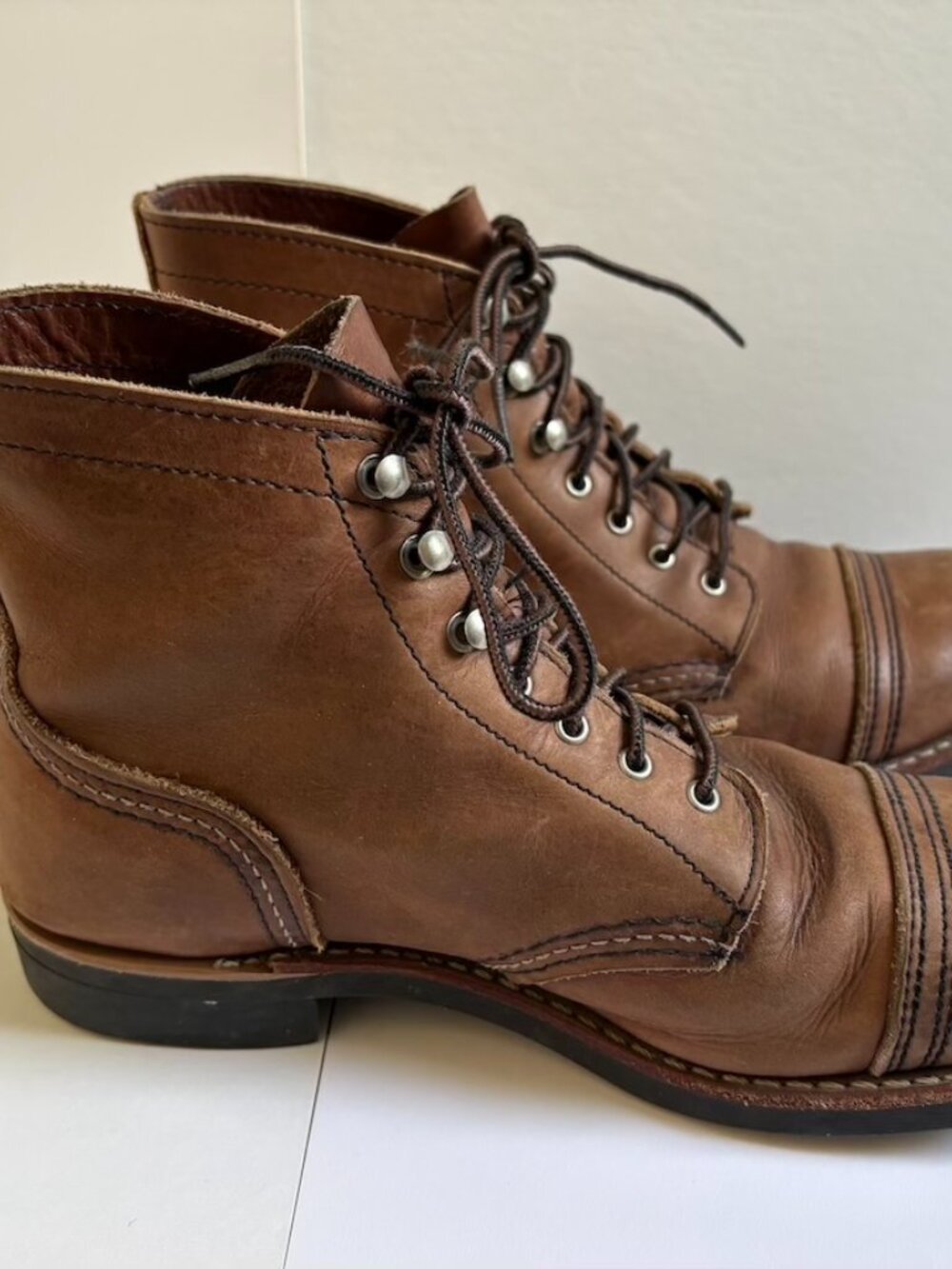 RED WING Iron Ranger Women's Short Boot in Amber Harness Leather SZ 8.5 - Picture 8 of 12